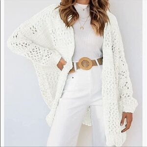 NEW Batwing Sleeves Hollow Out Cardigan Sweater